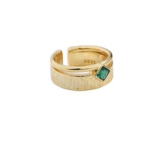 Elena Statement Ring in Gold and Green